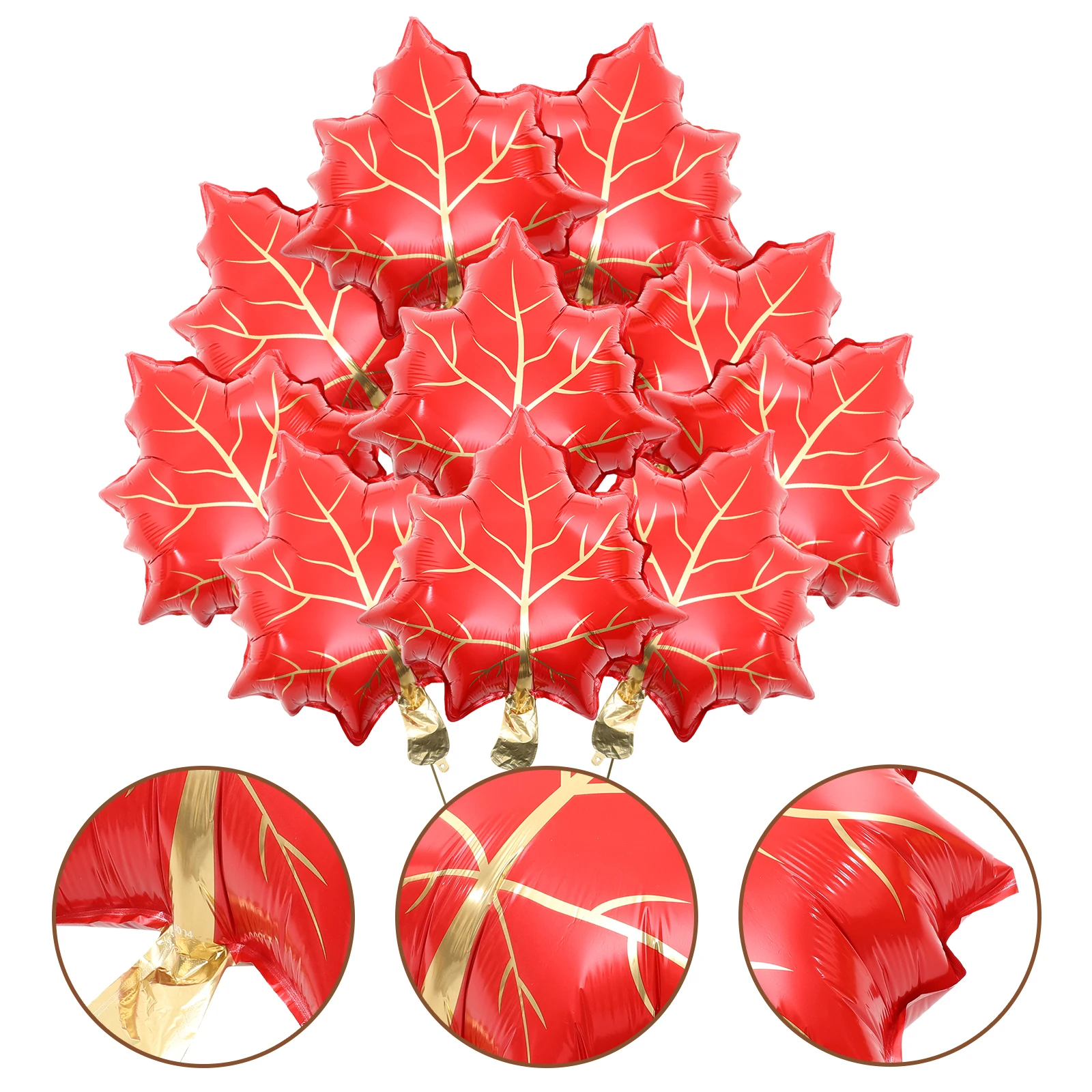

10pcs Maple Leaf Balloons Thanksgiving Party Decor Fall Festival Balloon Prop Autumn Decoration For Holiday Celebration