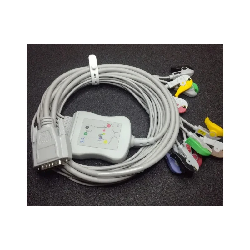 CONTEC EKG Cable 3 12 10 Leads Button / Banana ECG Cable For ECG 80A/90A ECG 100G/300G/600G/1200G 8000G Tlc6000 Tlc5000 Tlc9803