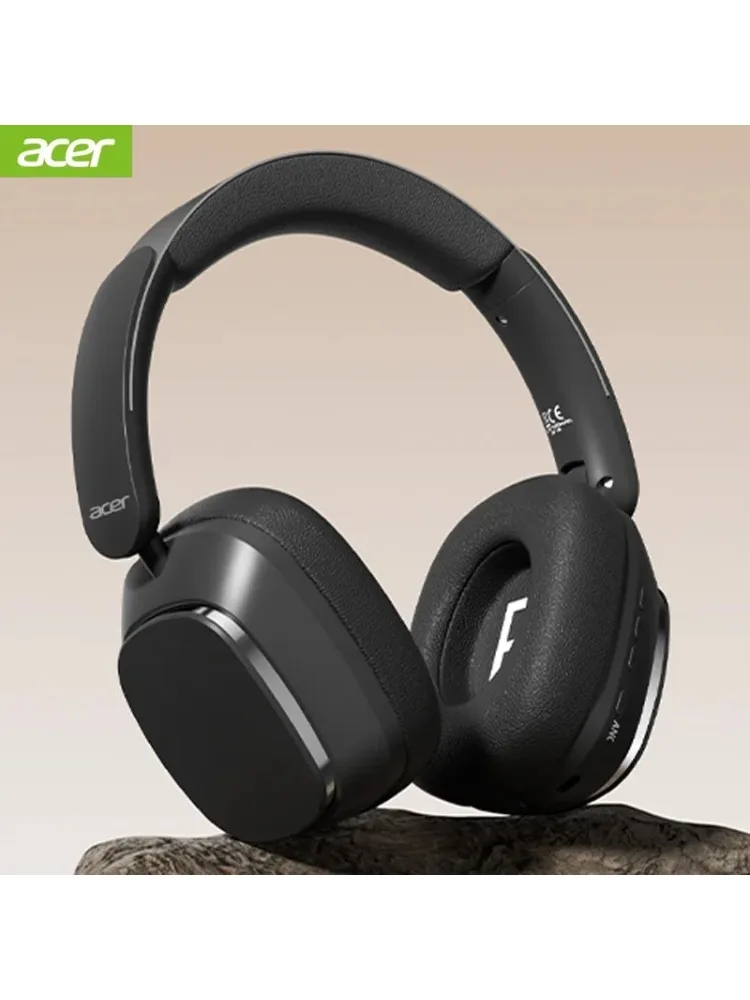 Słuchawki Bluetooth Acer ANC z dźwiękiem przestrzennym, mikrofonem HD, aktywną redukcją szumów, funkcją ENC do rozmów, bateria 1000mAh, model OHR525 (Beżowy) — Zdjęcie 2 z 2