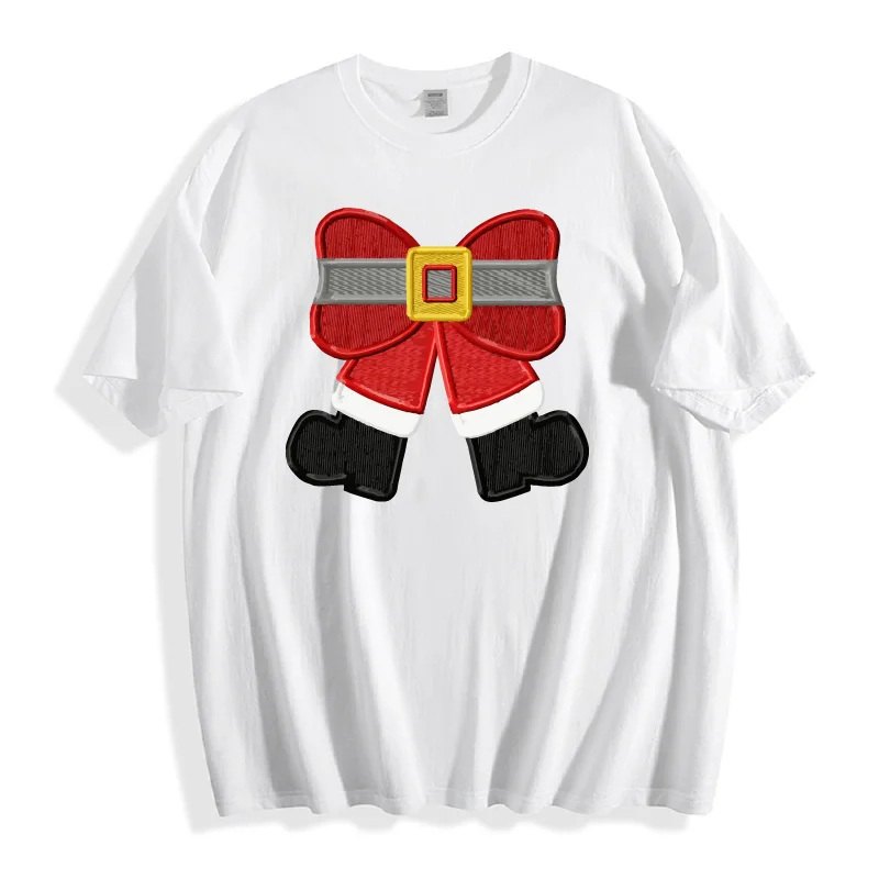 

Милая рождественская футболка с рисунком, хлопковая футболка унисекс с короткими рукавами и круглым вырезом с принтом Festive, удобный топ с принтом, рождественские наряды