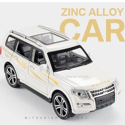 1:32 Mitsubishis PAJERO SUV Alloy Car Model Diecast Toy Vehicle Simulation Metal Car Model Sound And Light Collection Kids Gifts