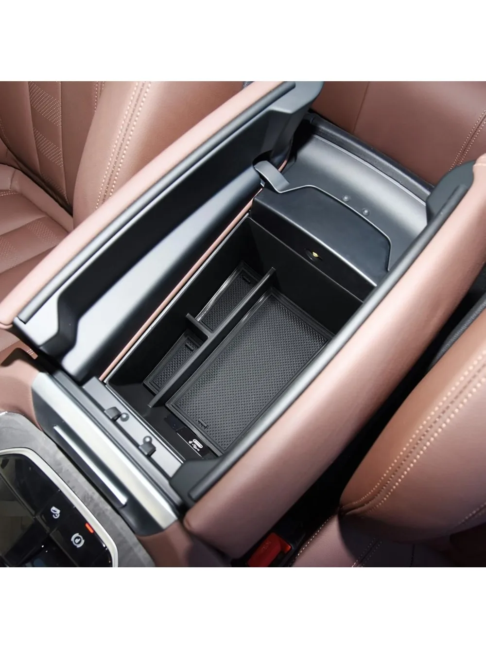 Organizer do konsoli środkowej RUNROAD do BMW X5/G05 X7/G07 2019-2026, X6/G06 2020-2026, schowek na podłokietnik, organizer samochodowy, wkładka do schowka. — 2