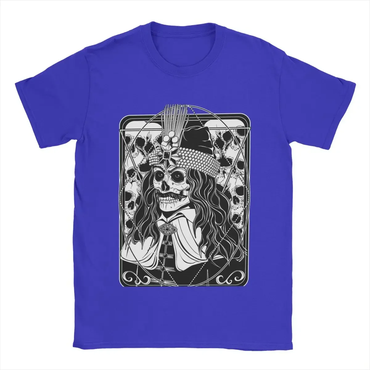 2025 new model Men's T-Shirt Vlad Dracula A Skull Portrait Casual Pure Cotton Tee Shirt Short Sleeve T Shirts Crewneck Tops Grap