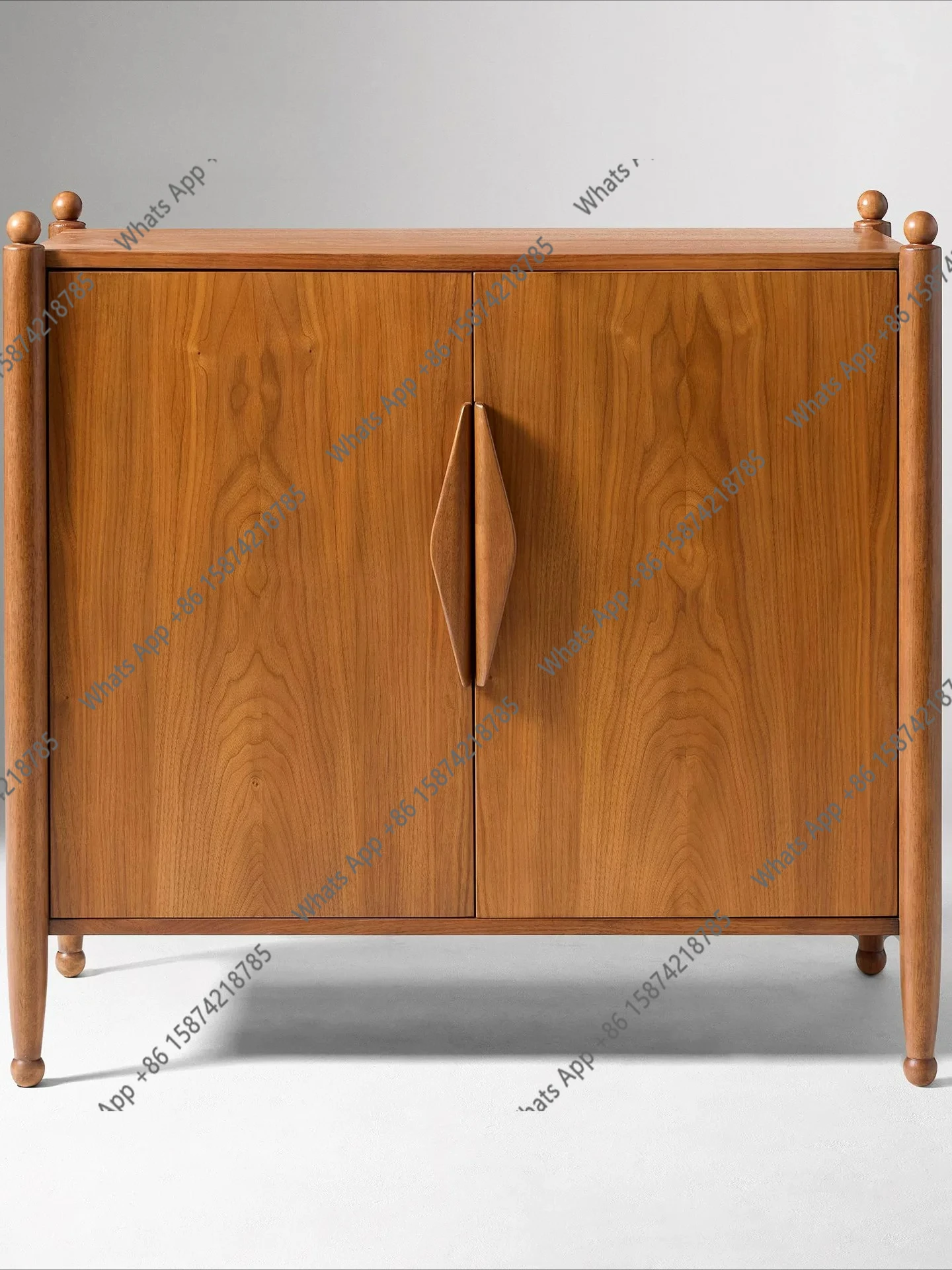 designer solid wood chest of drawers used bedroom home storage cabinet French vintage retro storage cabinet Italian multi-layer
