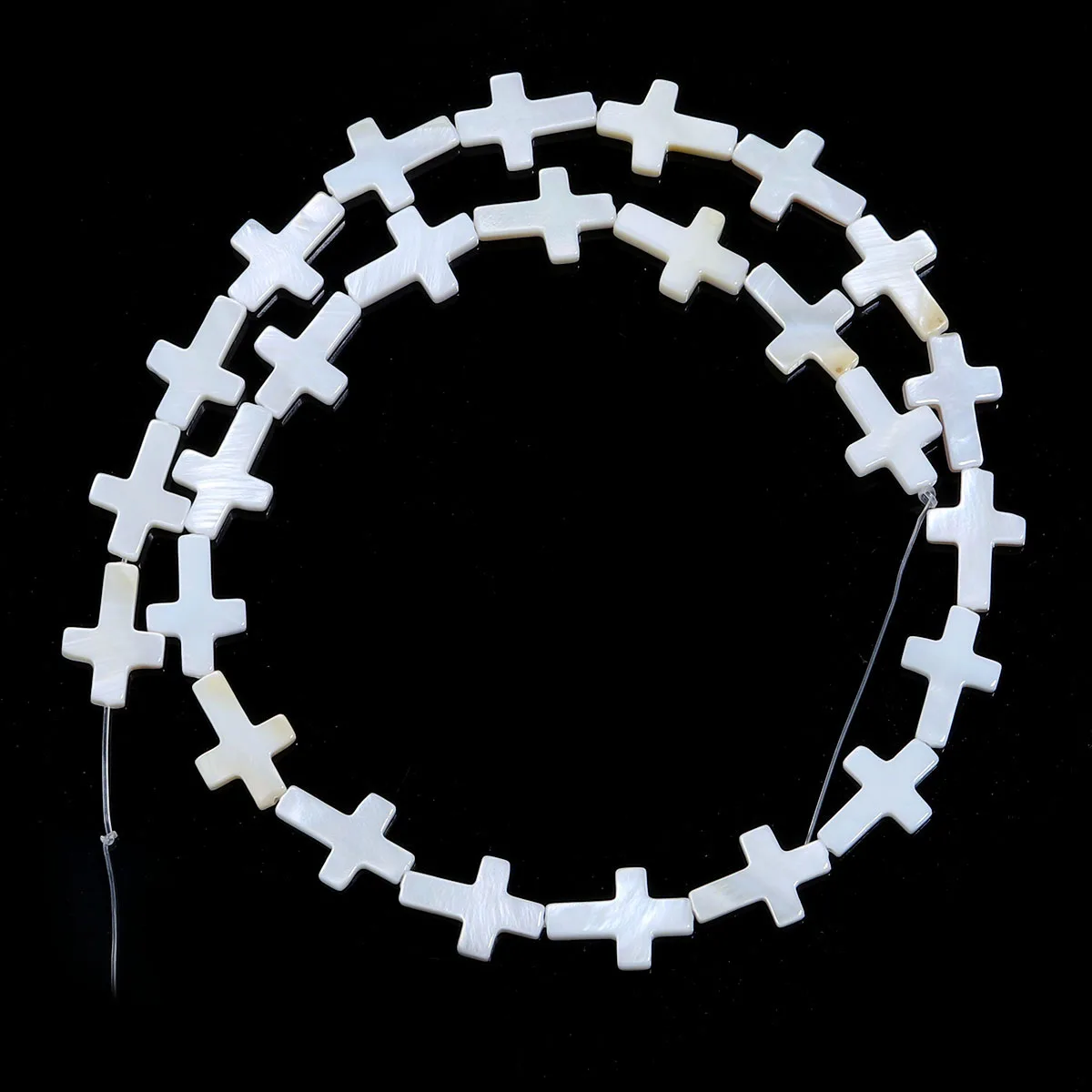 Natural White Cross Shell Beads for DIY Jewellery