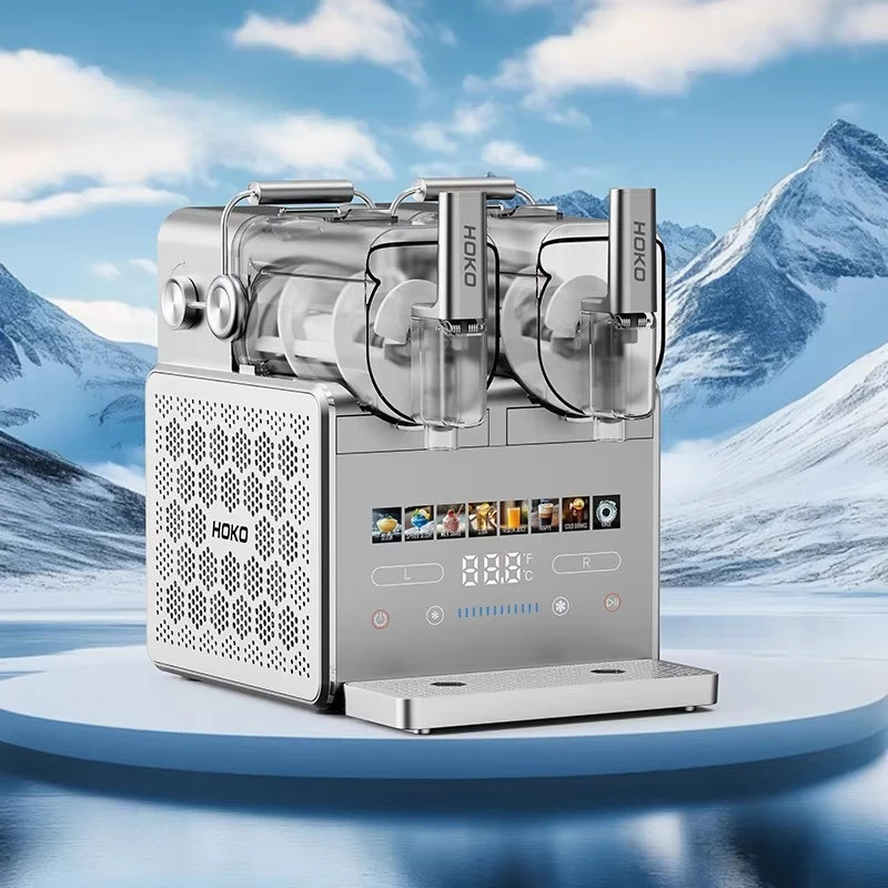 2 cans of slush frozen beverage machine slush cocktail slush machine alcoholic beverage processed into