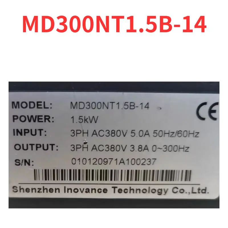 

90% new MD300NT1.5B-14 frequency converter tested OK