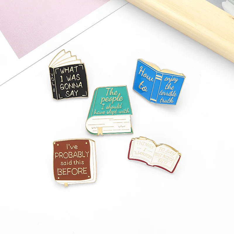 Funny Library Enamel Pins Custom Memes Books Brooches Bag Clothes Lapel Pin Badge Introverts Jewelry Gift for Friends