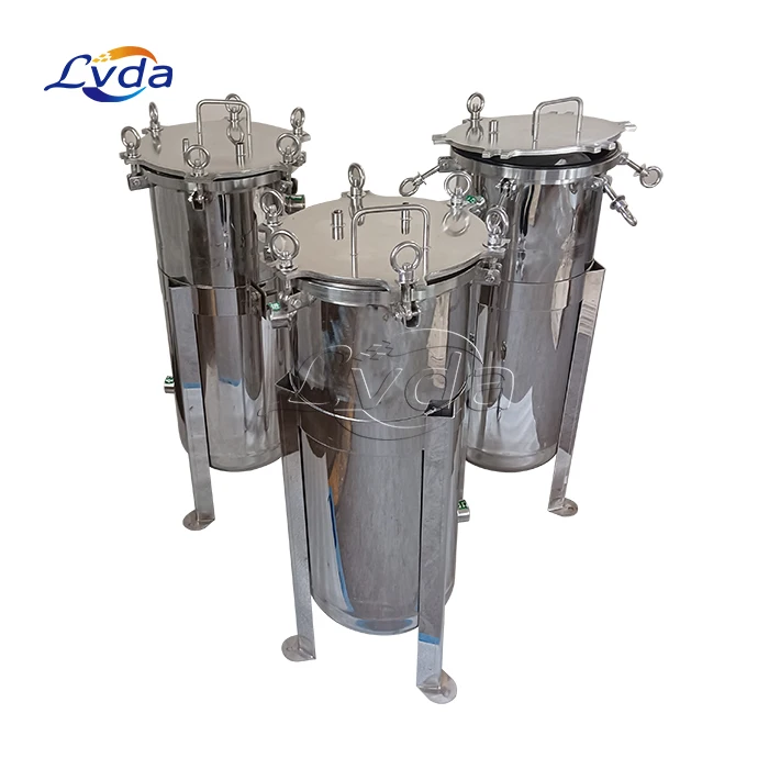 CE Certified Stainless Steel Single Bag Filter With Bead Blasting Surface