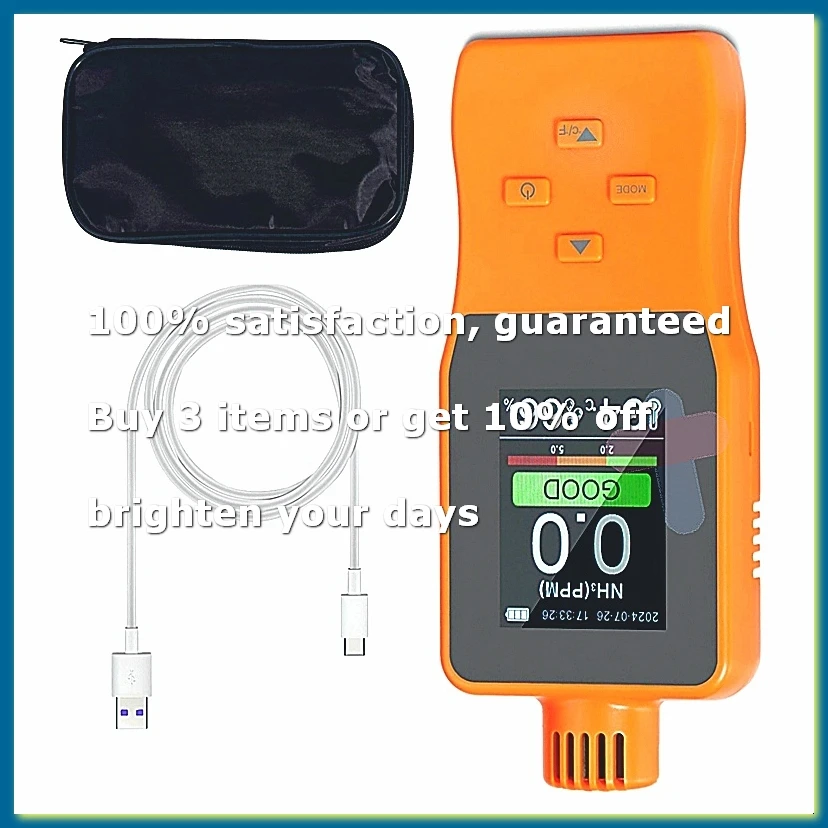●Ammonia Gas Detectors NH3 Gas Analyzers Meter Alarm Device Digital Gas Leak Detectors 0-100PPM-ABFB