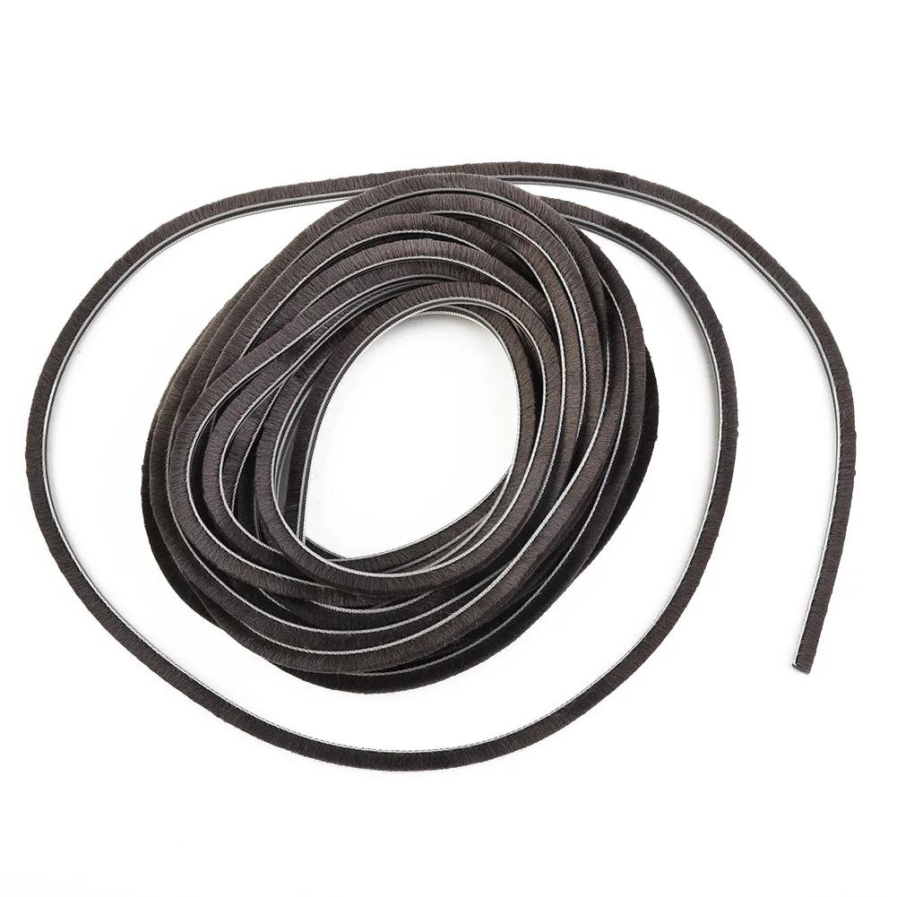 Janela Pile Seal Strip, Draught Excluder, Porta Weatherstrip, 5mm * 6mm, Janelas de vedação, portas, armários, roupeiros, 10m