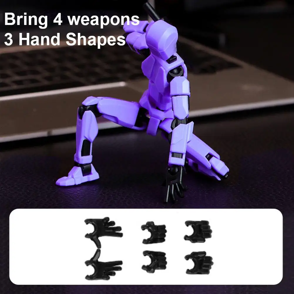 Figurine d'action robotique multi-articulée imprimée en 3D, transformable, avec articulation complète pour l'animation en stop-motion, 5 figurines d'action