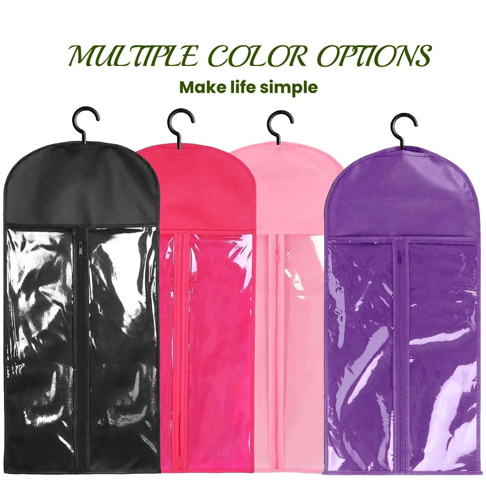 1Set/2sets Wig Storage Bag With Hanger Hair Bags With Plastic Hanger For Virgin Hair Wig Organizer Hangers For Multiple Wigs