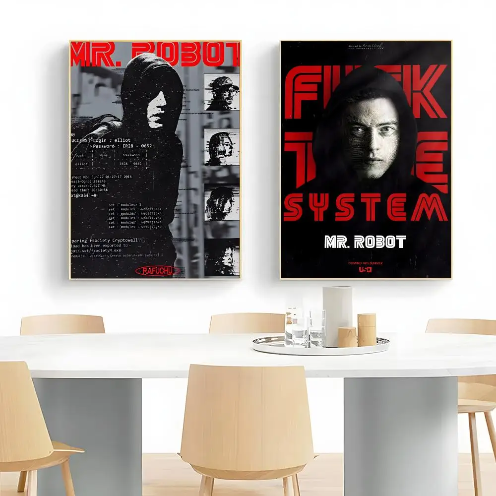 mind-bending show M-Mr. Robot Poster Wall Art Print Decorative Mural Home Decor Gift Unframed