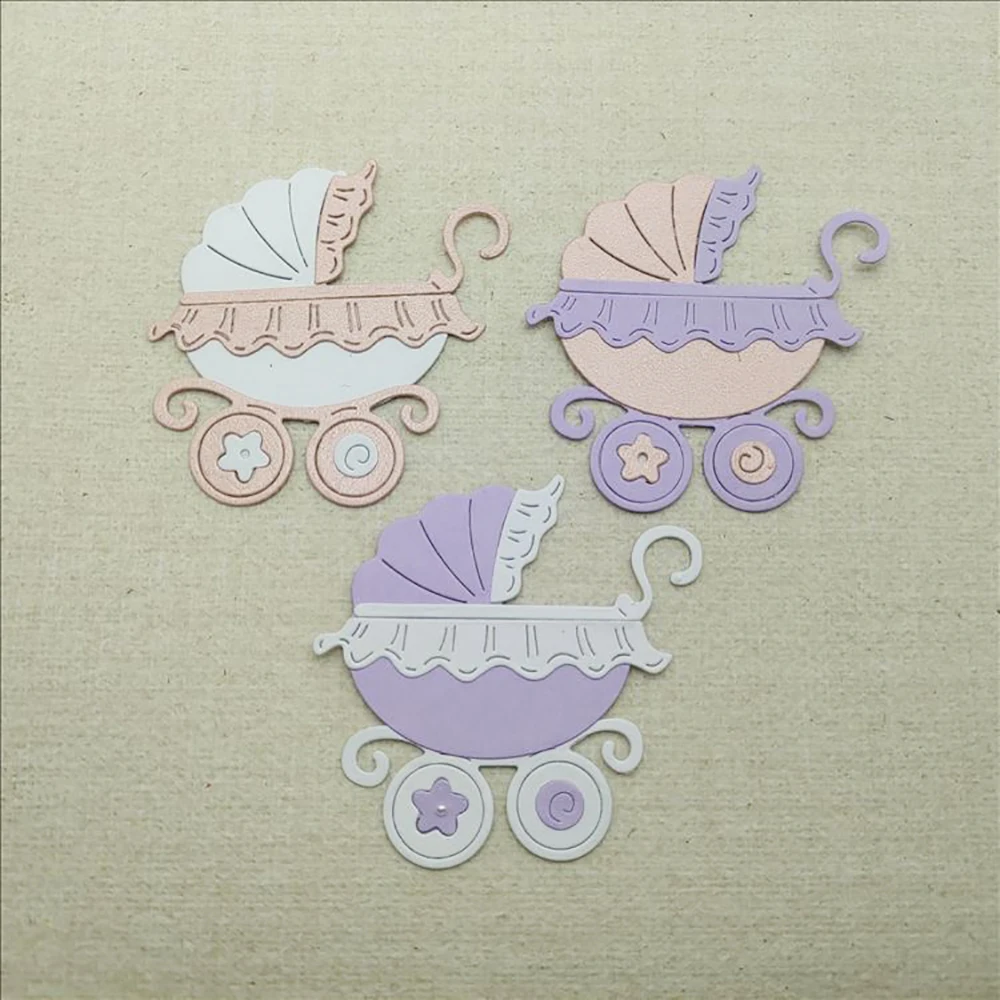 Baby Carriage Metal Cutting Dies DIY Scrapbooking Album Embossing Decorative Handicrafts Greeting Card Knife Mold Punch Stencil