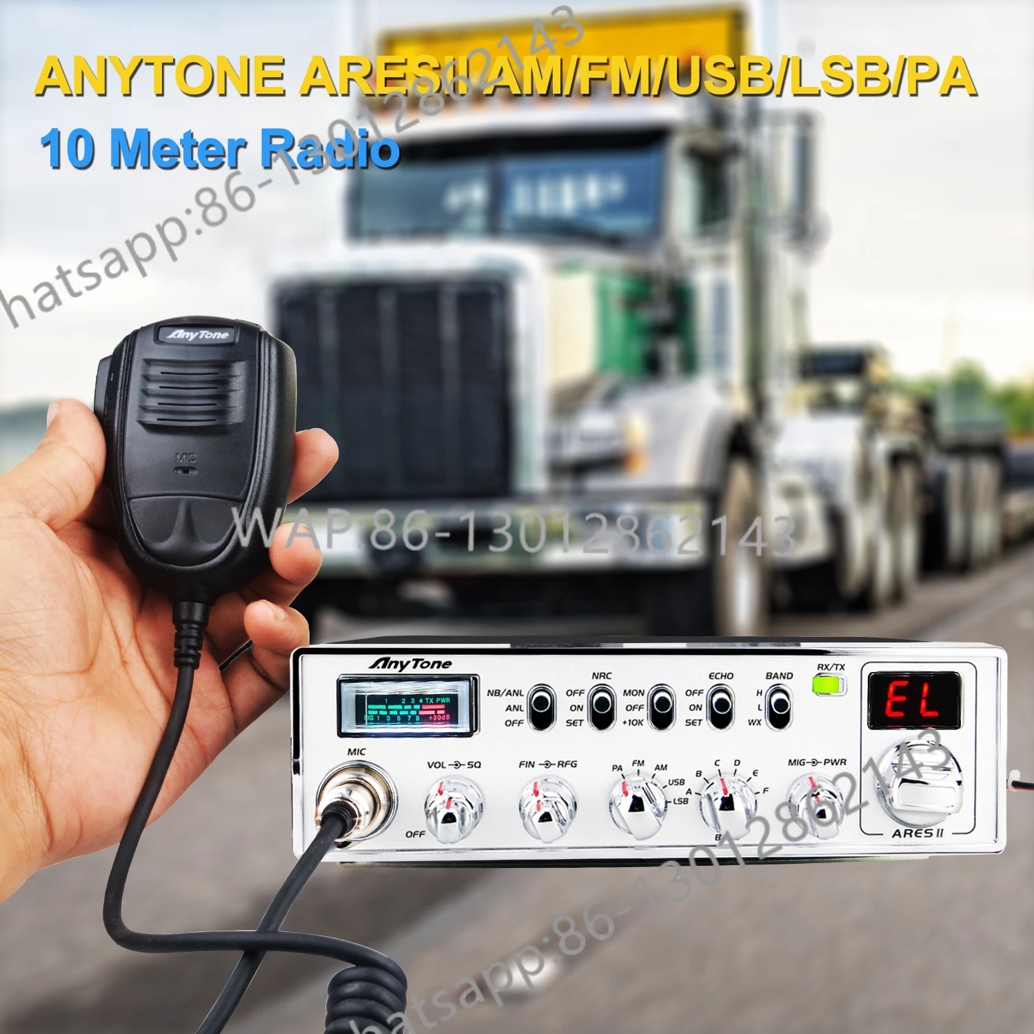 Anytone ARES II 10 Meter CB Walkie Talkie SSB Citizen Band 28.000-29.695MHz AM/FM/USB/LSB/PA 40W VOX NB/ANL CB Radio view 3