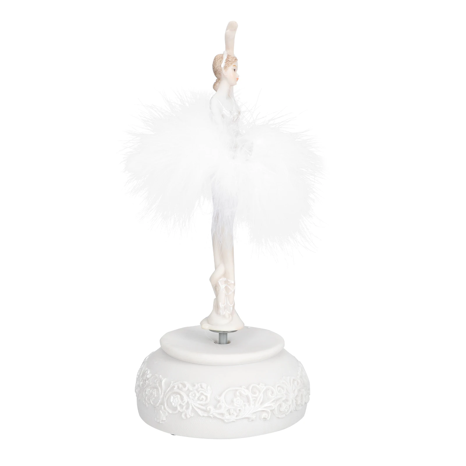 

Resin Musical Girl'S Festival Keepsake Musical Box Decor Ballet Girl Statue Dancing Sculpture White Music Boxes Home Decor Gifts