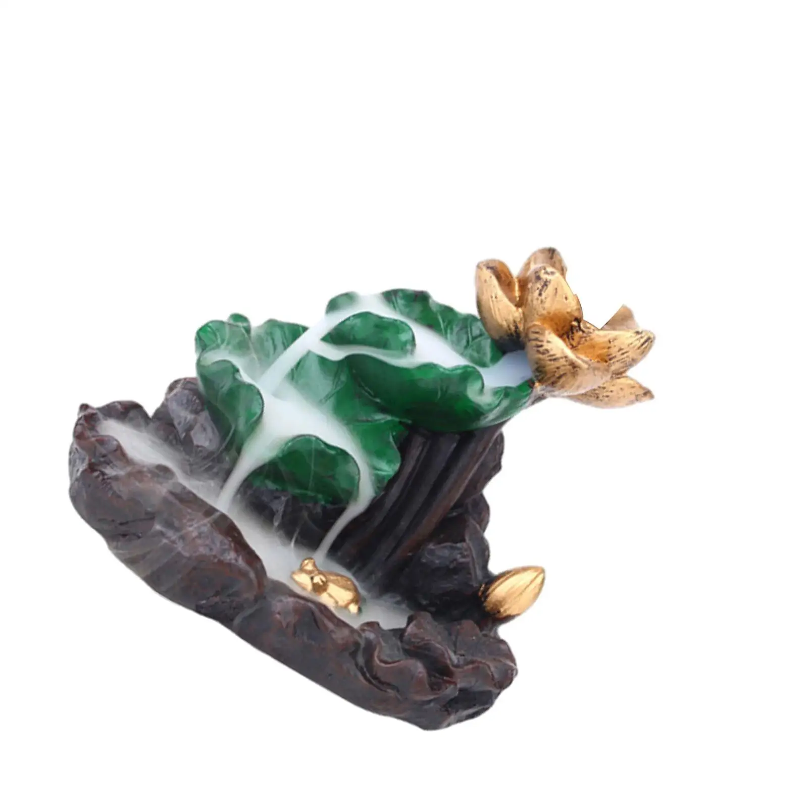 Rockery Flowing Water Backflow Incense Burner Table Ornament for Yoga Room