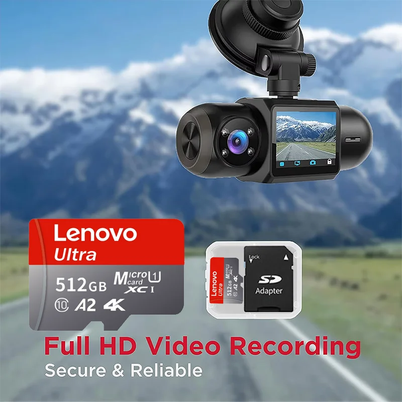 لينوفو 2 تيرا بايت 128 جيجا بايت 512 جيجا بايت مايكرو TF بطاقة SD عالية السرعة 1 تيرا بايت بطاقة الذاكرة الهاتف الذكي اللوحي المحمول 4K فيديو السفر التصوير التخزين