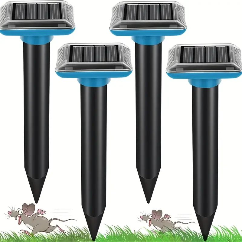 The outdoor buzzer and vibration repeller effectively repels moles and snakes, and is suitable for outdoor use.