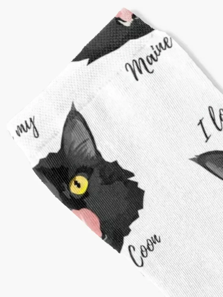 I Love My Maine Coon Socks men cotton high quality Climbing anime Boy Socks Women's