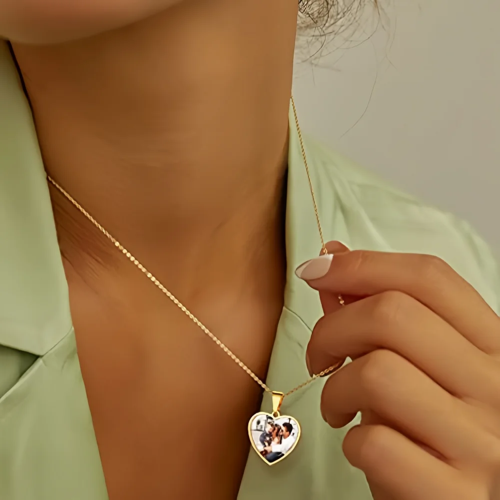 Amaxer شخصية صور القلائد صور مخصصة قلادة الذاكرة تذكار صورة قلادة هدايا مخصصة للنساء الرجال