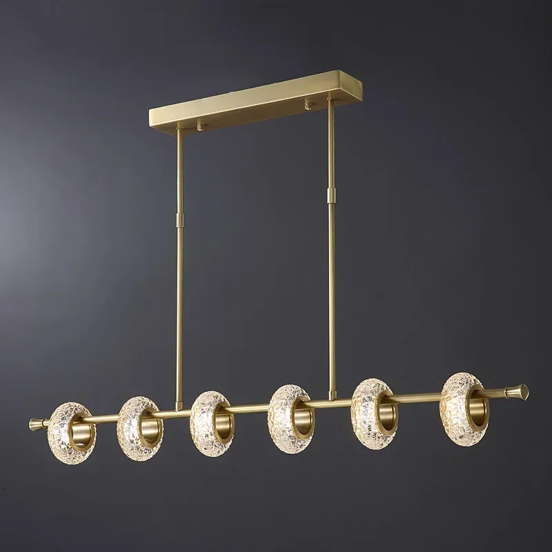 جديد النحاس الجزيئية Led أضواء الثريا ديكور المنزل غرفة المعيشة غرفة نوم الشمال الفاخرة معصمه الكراك كريستال مصابيح السقف #2