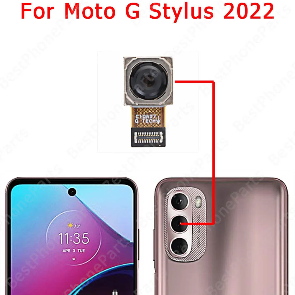 Front Rear Camera Module For Motorola Moto G Stylus 5G 2021 2022 Selfie Back View Facing Big Camera Repair Replacement