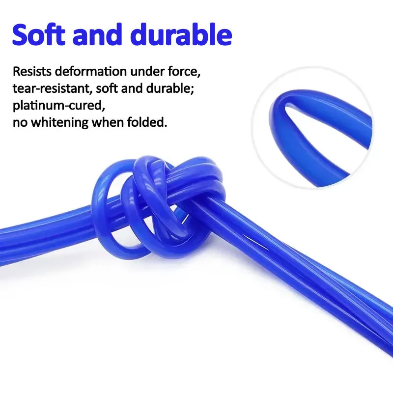 1-10m Food Grade Blue Silicone Rubber Hose Diameter 0.5/1/2/4/5/6/7/8/9/10/11/12/14/16/18/20/25/32mm Flexible Silicone Tube