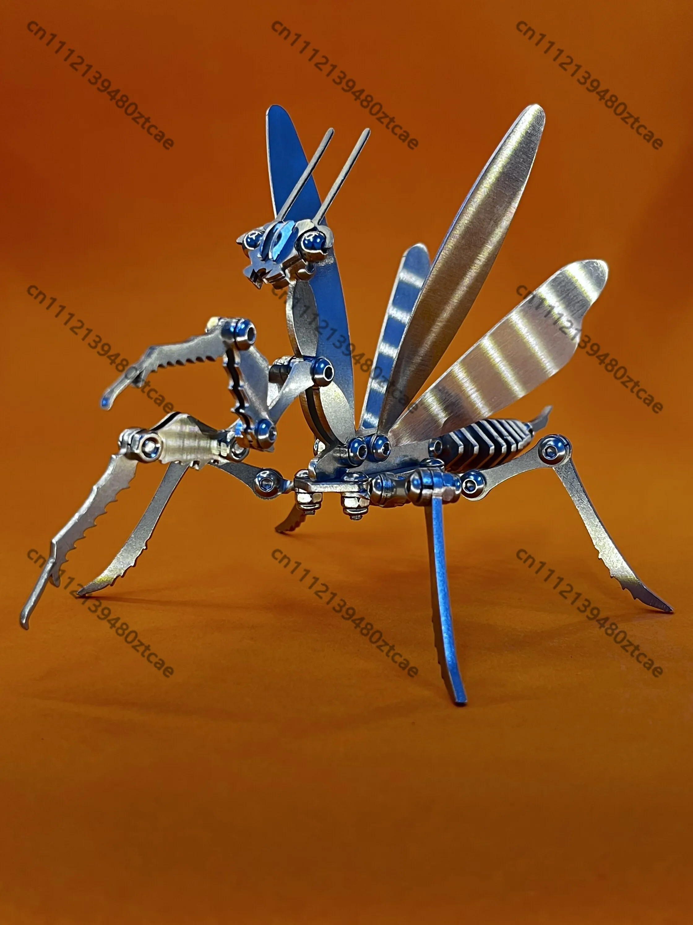 Stainless Steel Mantis Assembly Model Educational DIY Toy Static Simulation Insect Craft Decor Ornament