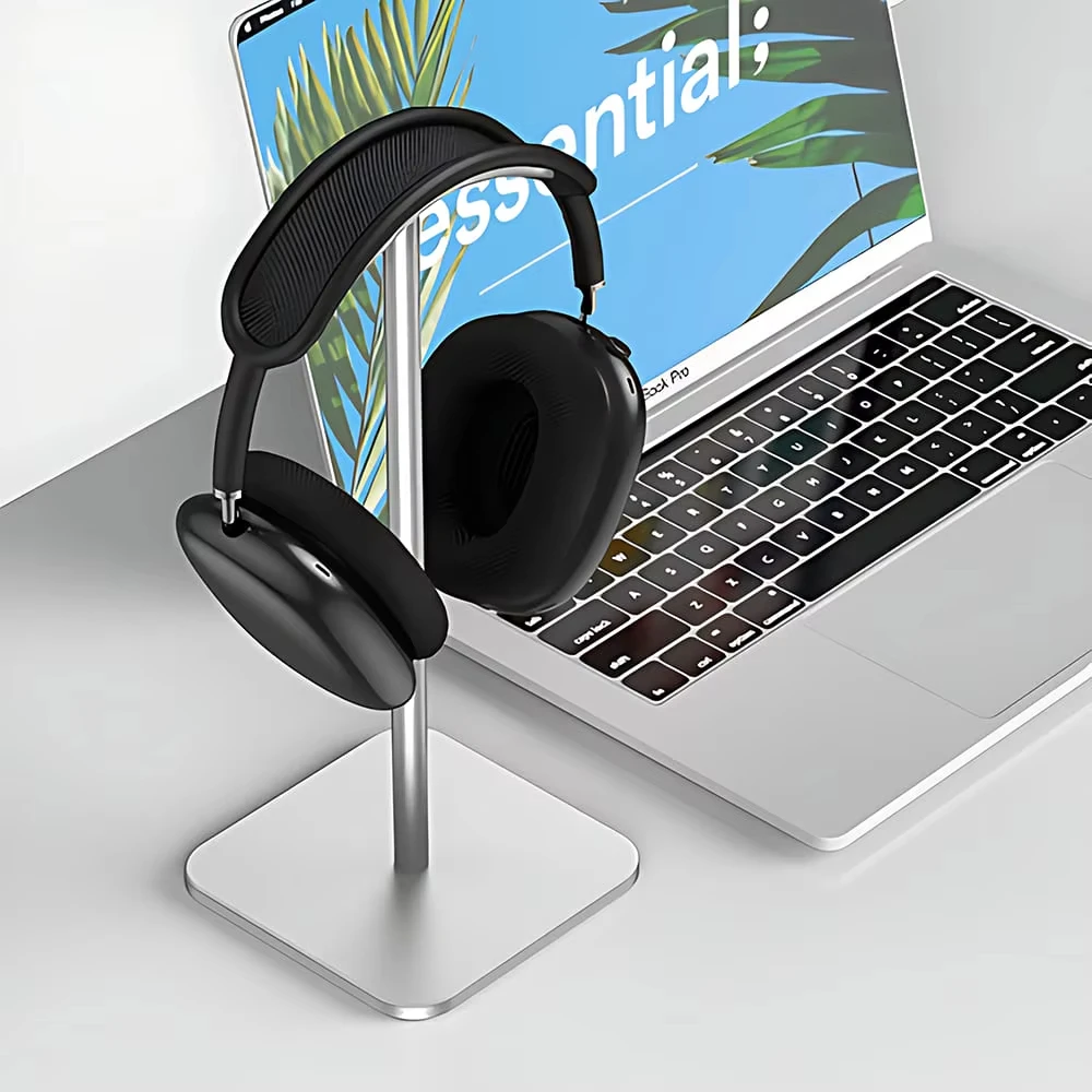 Aluminum Nature Black Esports Headset Stand with Solid Heavy Metal Base Headset Stand Airpod Max Headphone Holder