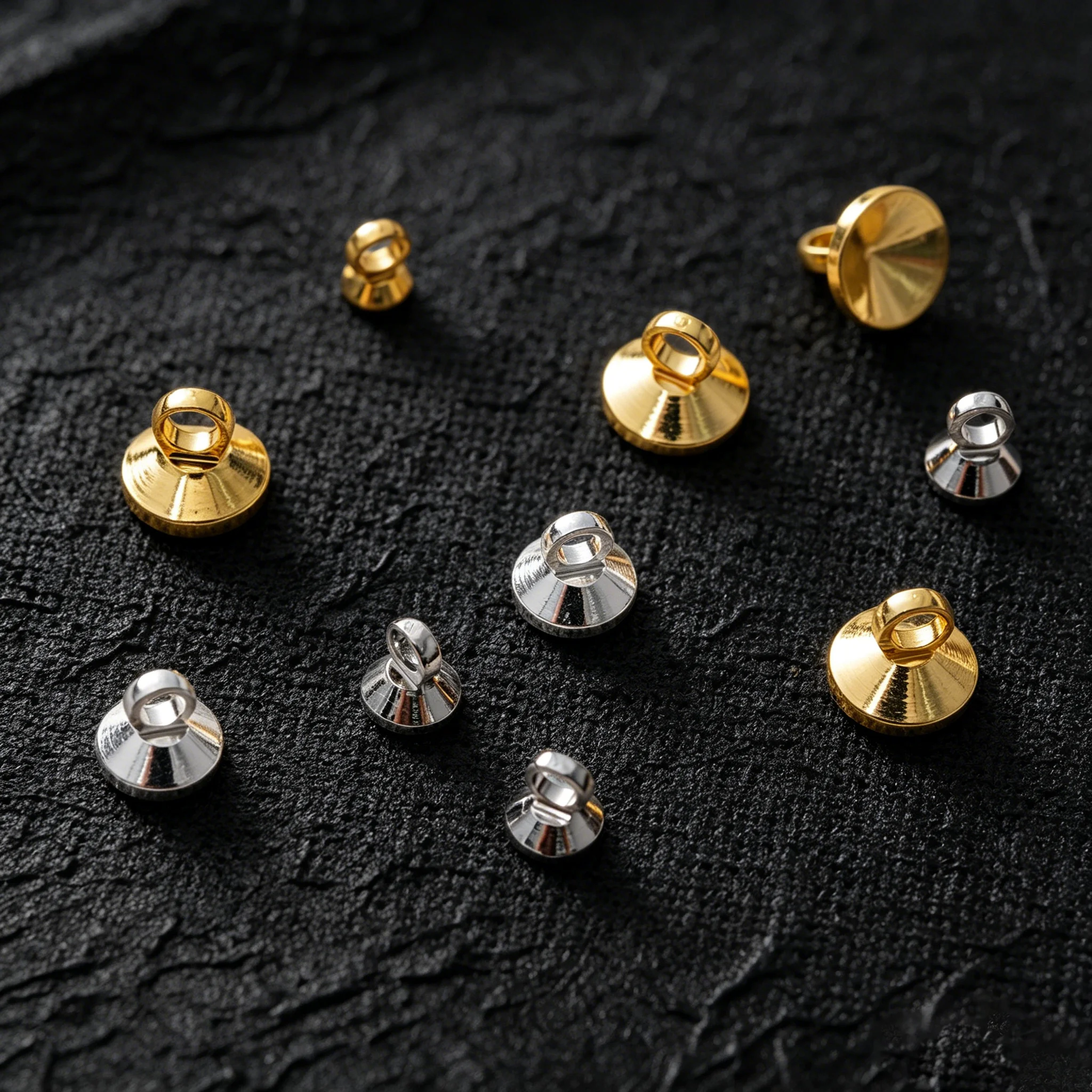 20 Stück 18K vergoldete Perlen-Endkappen, Verbinder, Anhänger, Charms für DIY-Halsketten, Armbänder, Schmuckherstellung, Zubehör – Detail 5