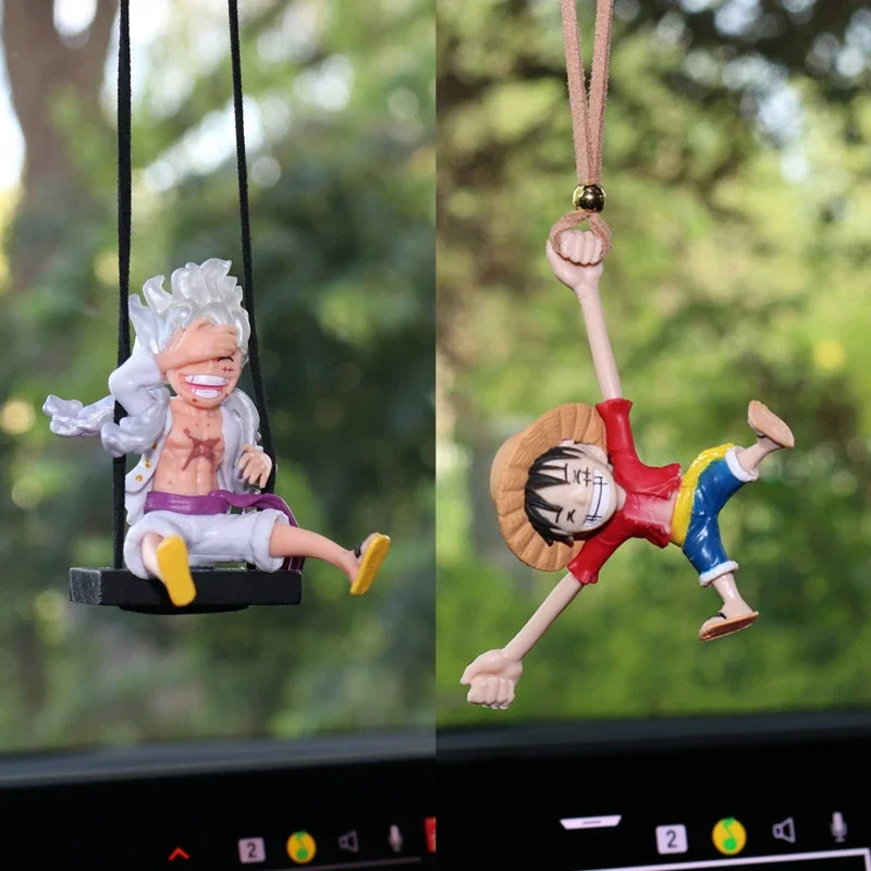 One Piece Christmas Action Figures Pendant Anime Luffy Home Room Decor Car Hangings Handmade Doll X-mas Tree Ornaments Kids Toys