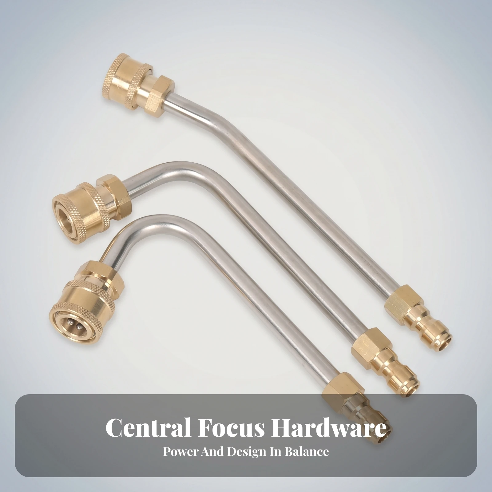 3 Pieces Pressure Washer Extension Rod Kit 1/4 Quick-Connect Curved Spray Wand for Appliance Washing