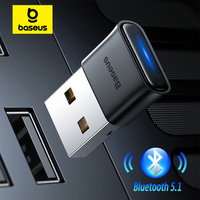 Baseus USB Bluetooth Adapter Bluetooth 5.1 Music Audio Receiver Transmitter For PC Speaker Laptop Wireless Mouse USB Transmitter