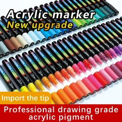 48 Colors Acrylic Paint Pens Set for Rock Painting, Stone, Ceramic Glass, Wood, Canvas Water Based Art Markers Painting Supplies