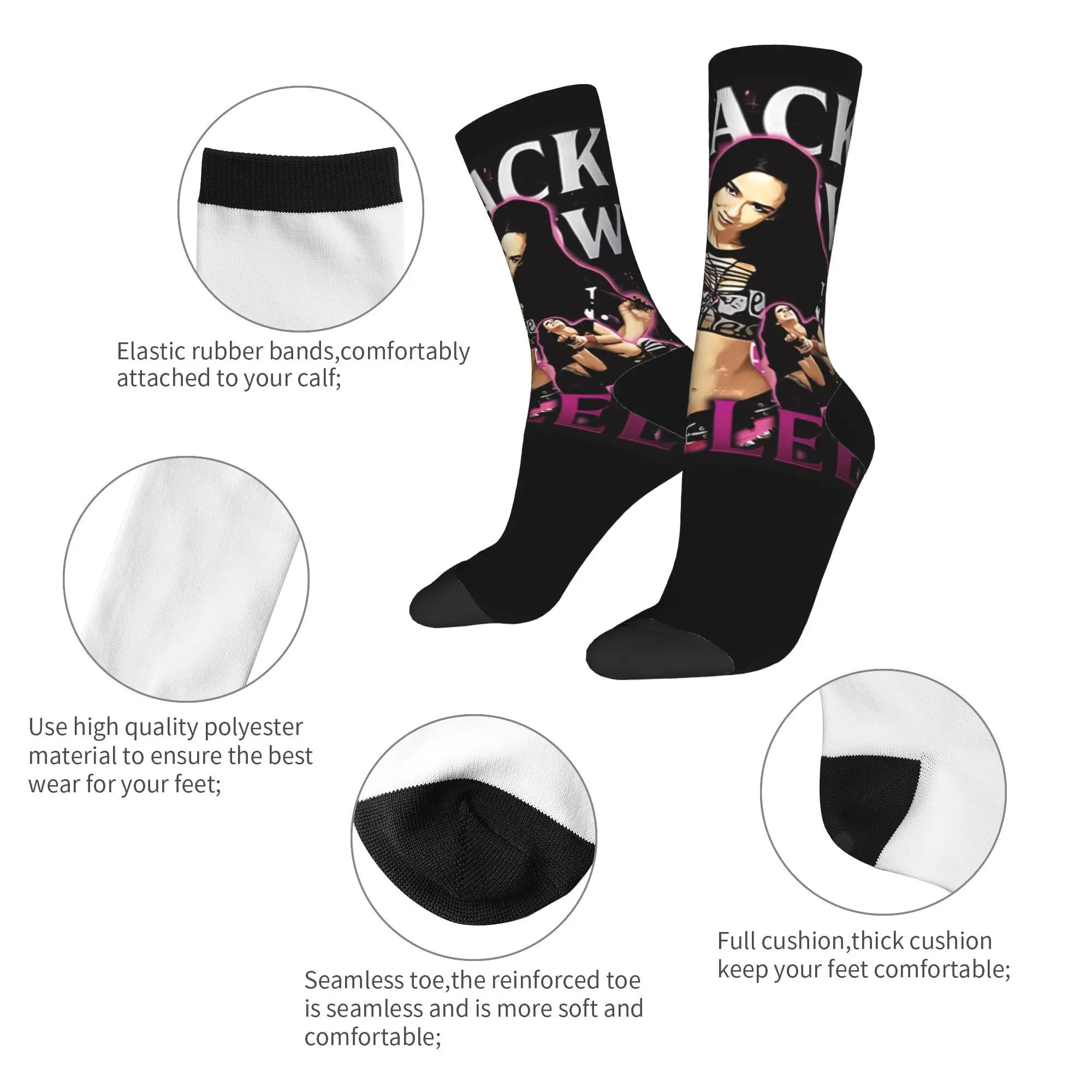 AJ Lee Wrestling Divas  Stockings  Elegant Socks Men Comfortable Socks Winter Outdoor Pattern Non Slip Socks Gift