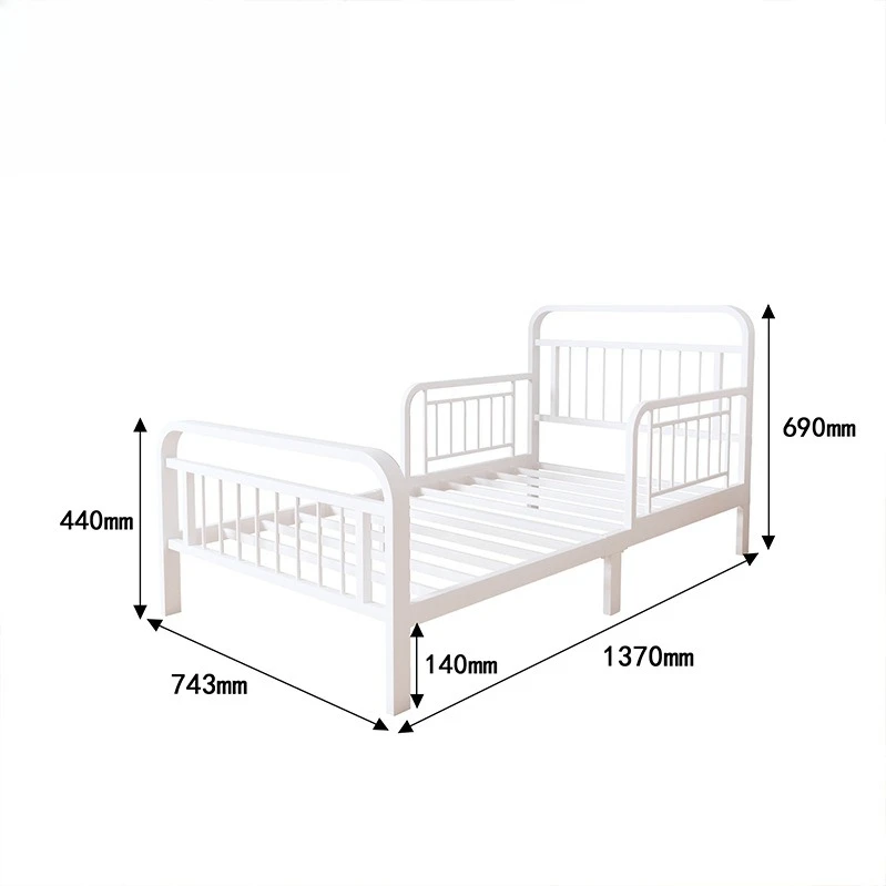 

wrought iron with guardrail, bed frame thickened single bed