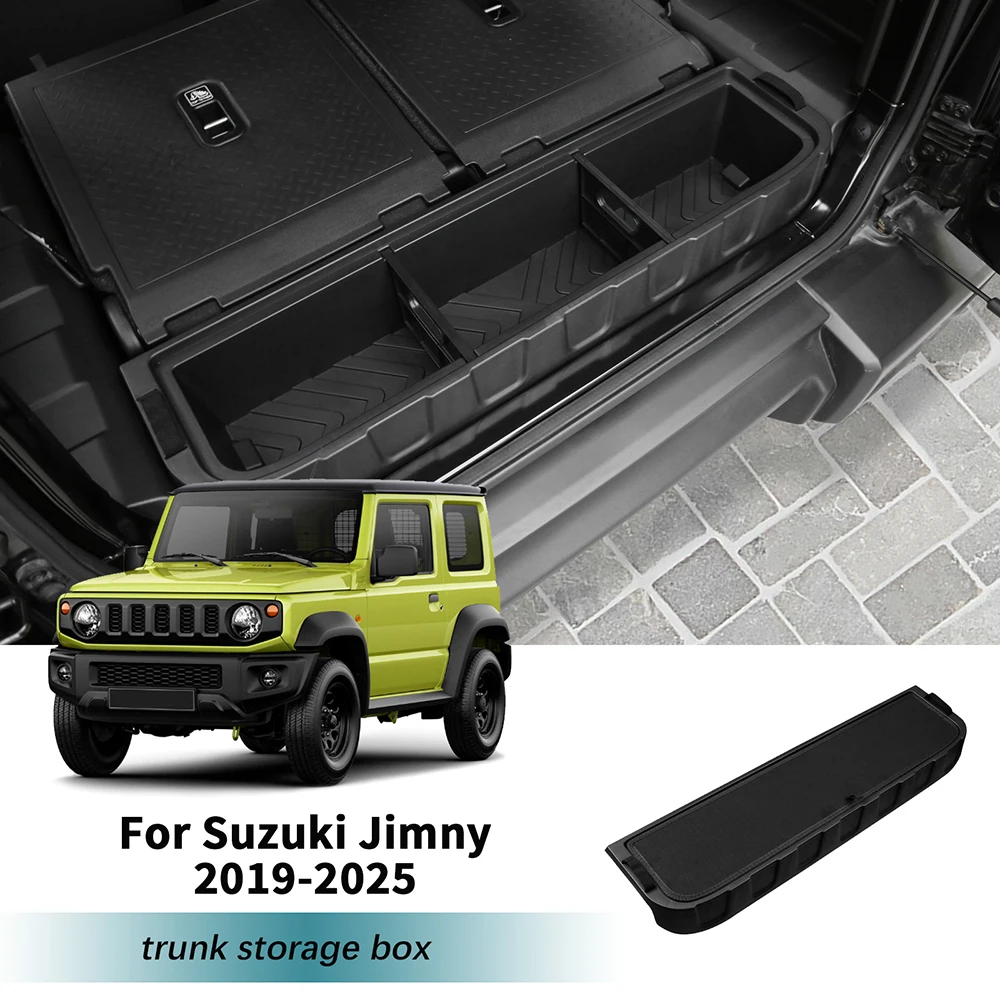 For Suzuki Jimny 2019-2025 Trunk Storage Box Removable Partition Washable Organizer Anti-Scratch Interior Decor Auto Accessories