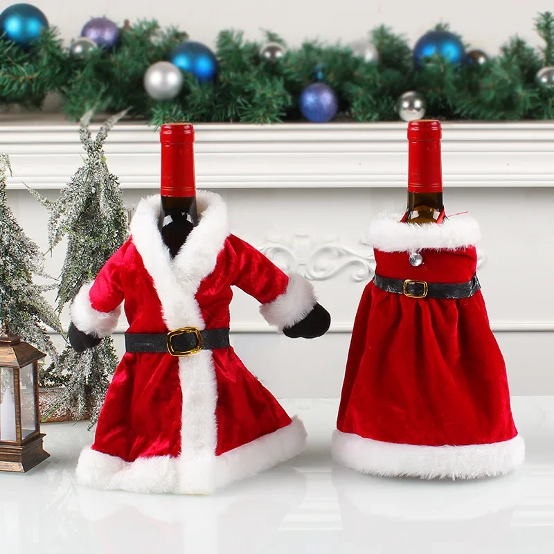 

Christmas Red Wine Set Christmas Dress Wine Bottle Set Christmas Skirt Wine Bottle Decoration Creative Red Wine Bag