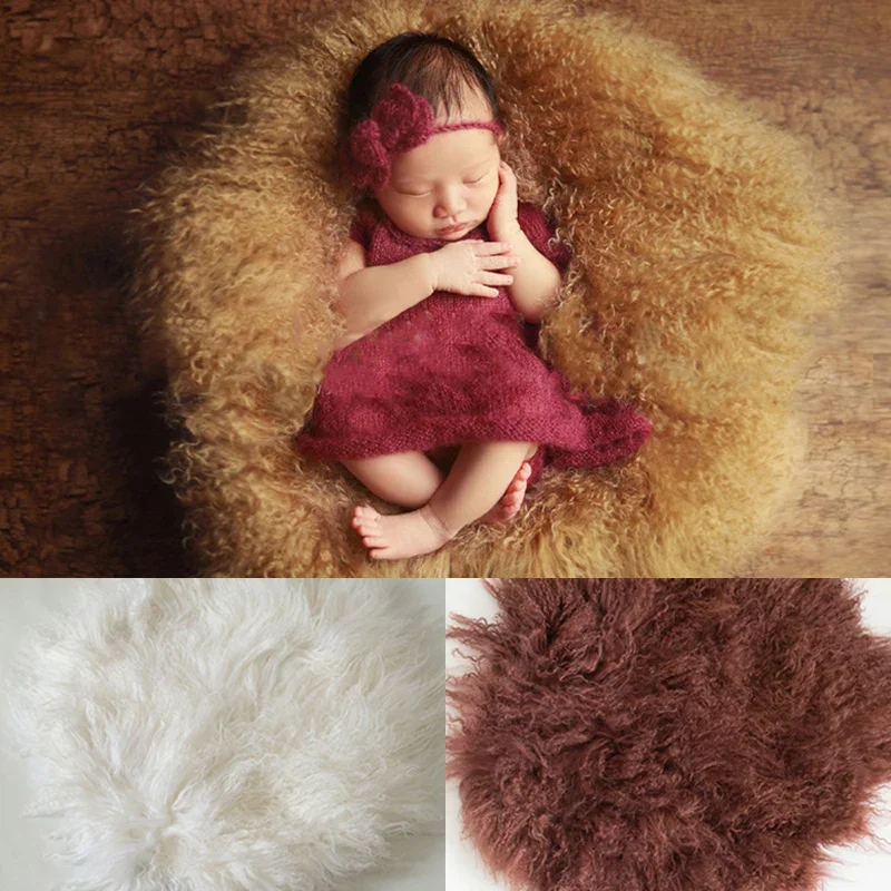 Neonatal photography soft wool blanket baby photography background childrens photography accessories  소품  ベビー