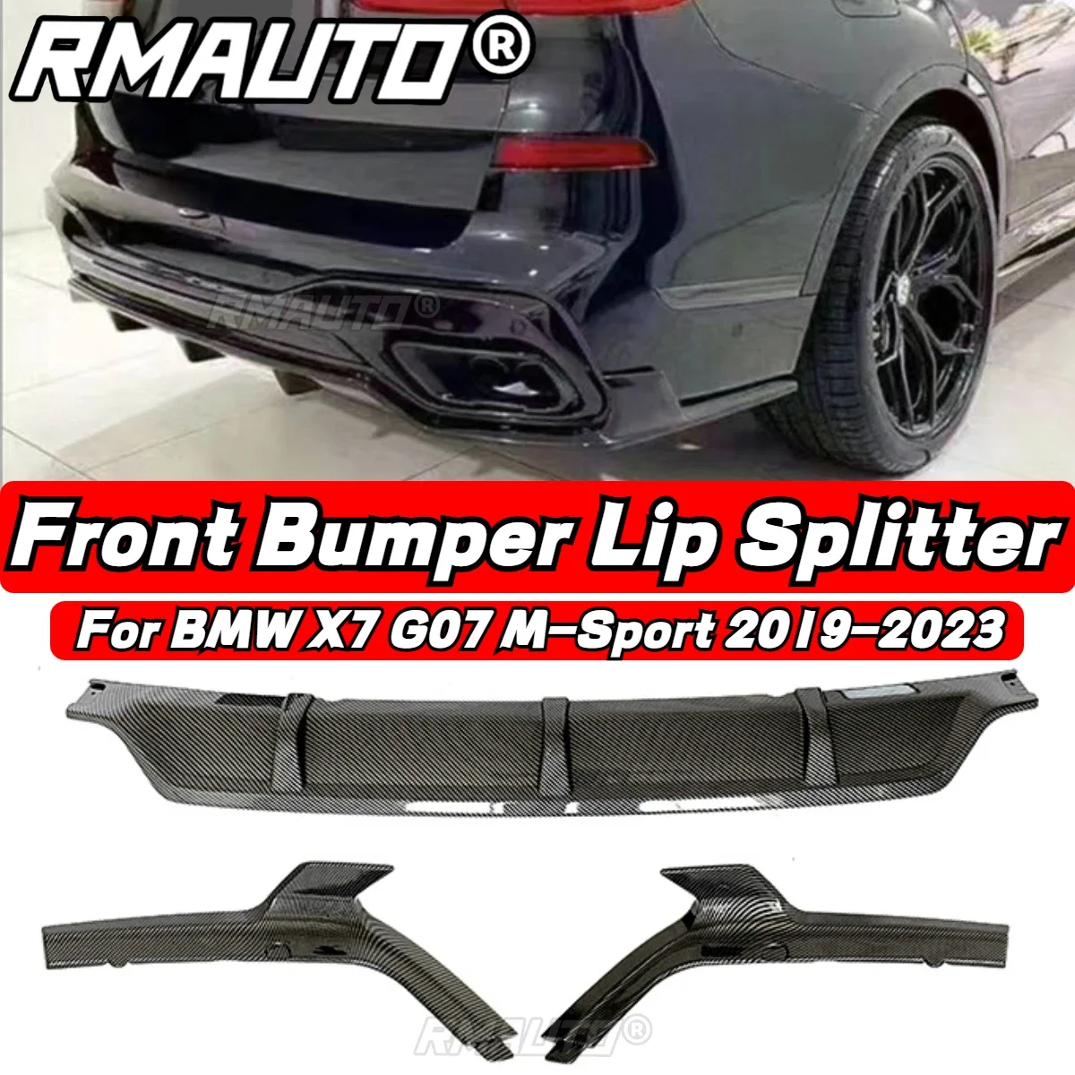 

X7 G07 Car Rear Bumper Lip Diffuser Bumper Spoiler Splitter Body Kit For BMW X7 G07 M-Sport 2019-2023 Rear Lip Car Accessories