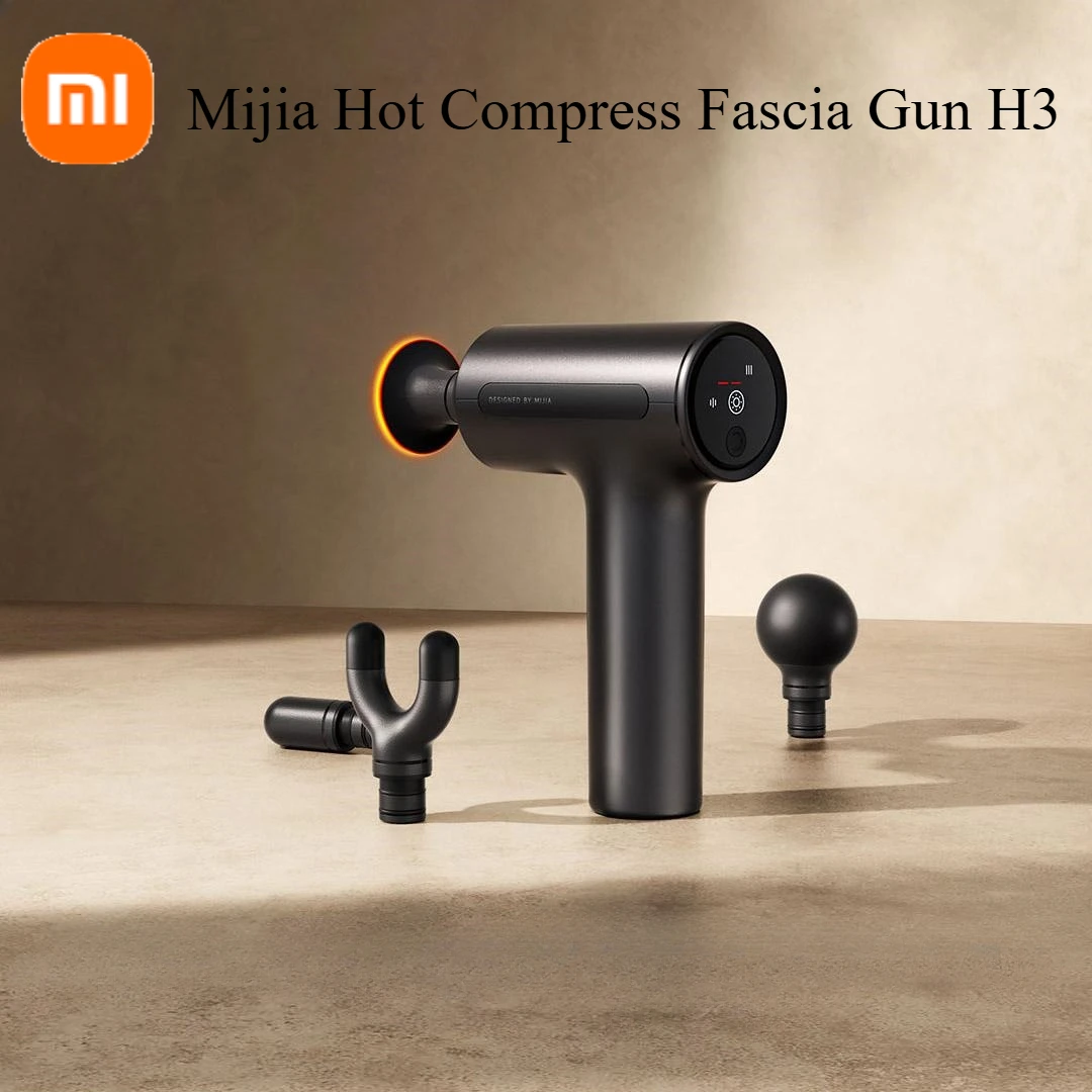 

Mijia Hot Compress Fascia Gun H3 Двойной эффект мощности и тепловой энергии Быстрый нагрев за 5-секундный ударный массаж для умного дома