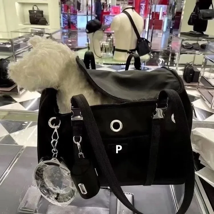 

Luxury Pet Carry Backpack, Brand P Design, Classic Printed Logo, Cat, Rabbit Travel Handbag, Dog Carrier