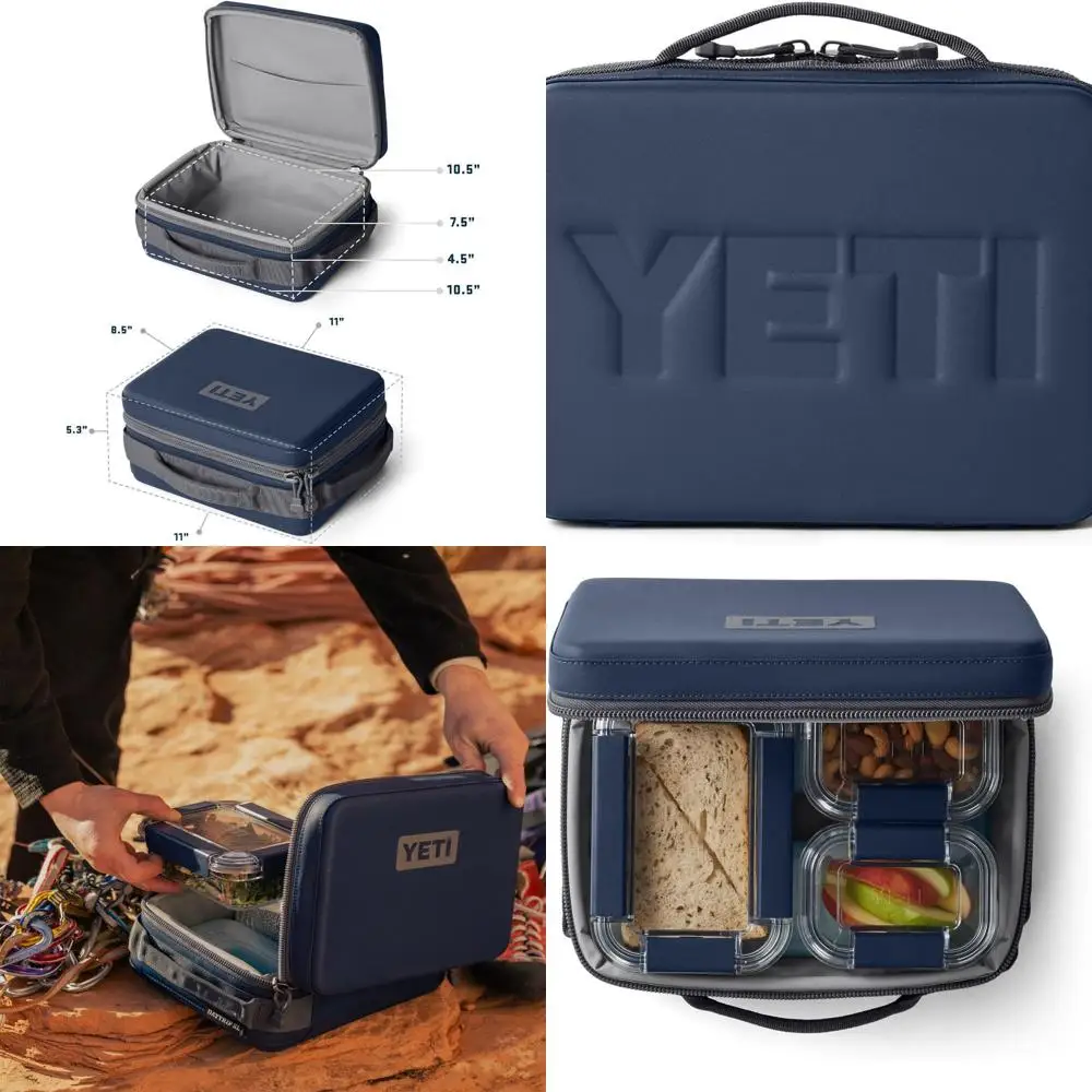 

Insulated Soft Cooler Lunch Box, Navy Blue, Day Trip Ready