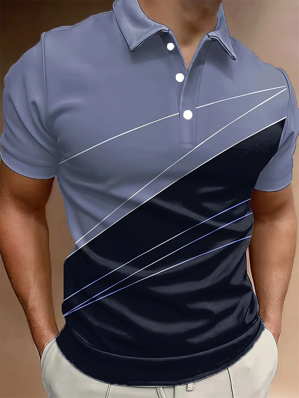 Polo Shirt Men's Breathable Casual Golf Clothes Men's Fashion Fast Drying Tennis Clothes Men's Fun Boat Printed Badminton Shirts