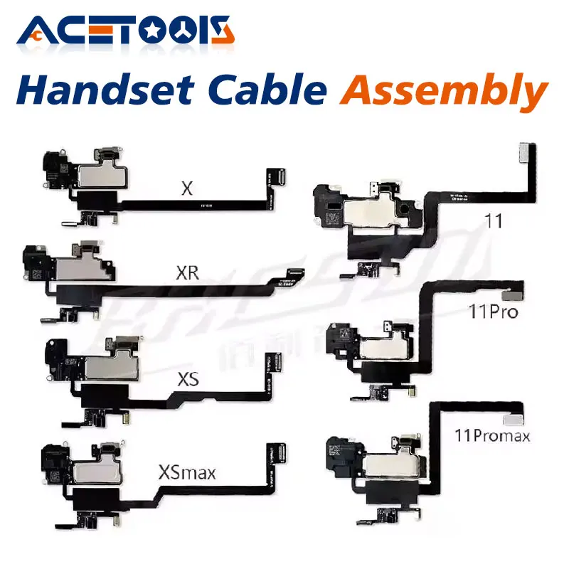 1Pcs Top Front Earpiece Flex Cable For iPhone 11 12 Pro Max X XS XR Sensor Proximity Small Earphone Ear Speaker Headset Parts