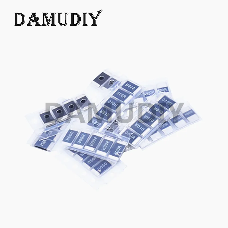 50pcs/Lot 2512 1% SMD Chip Resistor Sample Assorted Kit 10valuesX5pcs 1R00 R500 R470 R330 R220 R200 R150 R100 R050 R010