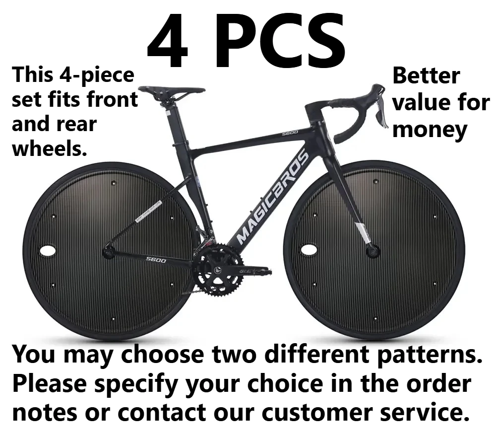 4PCS MAGICBROS 700C Single Speed Fixie Bicycle Wheel Cover Plastic Material 24MM 38/45/50MM For 700C Road Fixed Gear Gravel Bike