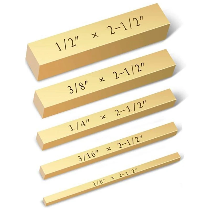 

Brass Setup Blocks Height Gauge Set - 5 Table Saw Accessories For Woodworkers -Bars Include Laser-Engraved Size Markings